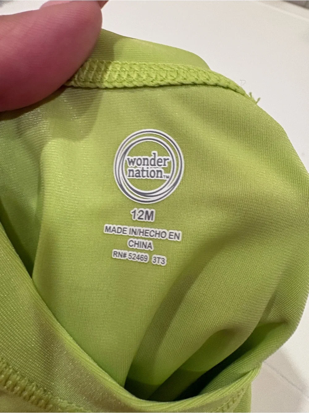 wonder nation Lime Green Kids Rash Guard Swim Shirt